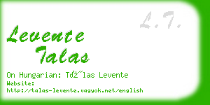 levente talas business card